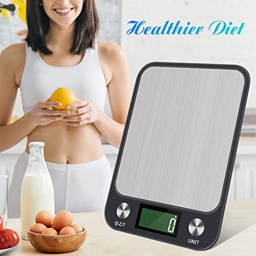 Food Scale for Calorie Control,Vsadey High-Precision 5000g/1g Digital Kitchen Scales for Weight Loss and Nutrition Ingest for Baking Cooking Dieting Plan