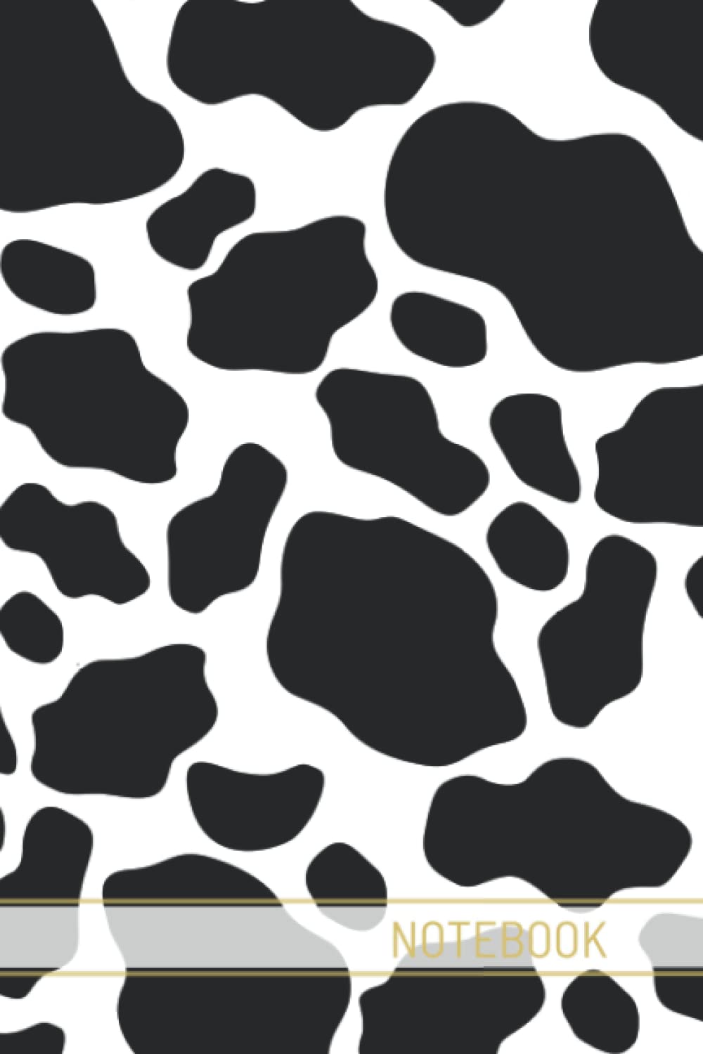 Animal Print Notebook / Journal - Cow Print: 108 Page, College Ruled, White Paper, 6" x 9"