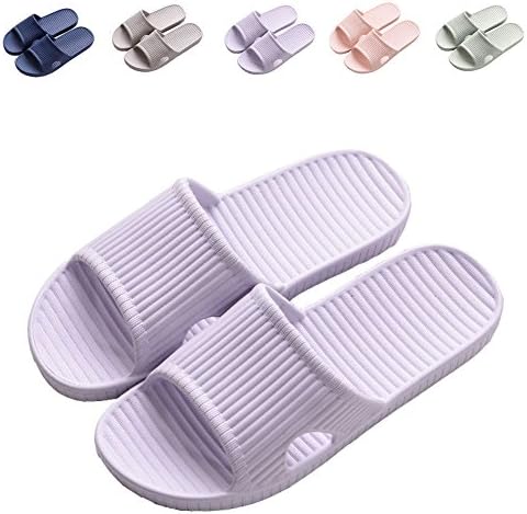 LINE BLUE Women and Men Bath Slipper Anti-Slip For Indoor Home House Sandal,SL02,Purple,38.39