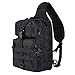 Hikingworld 20L Small Tactical MOLLE Sling Pack - Compact and Versatile - Shoulder Pack, Backpack, Chest Pack, or Hand Carry - Military Assault Style Rucksack. (Black)