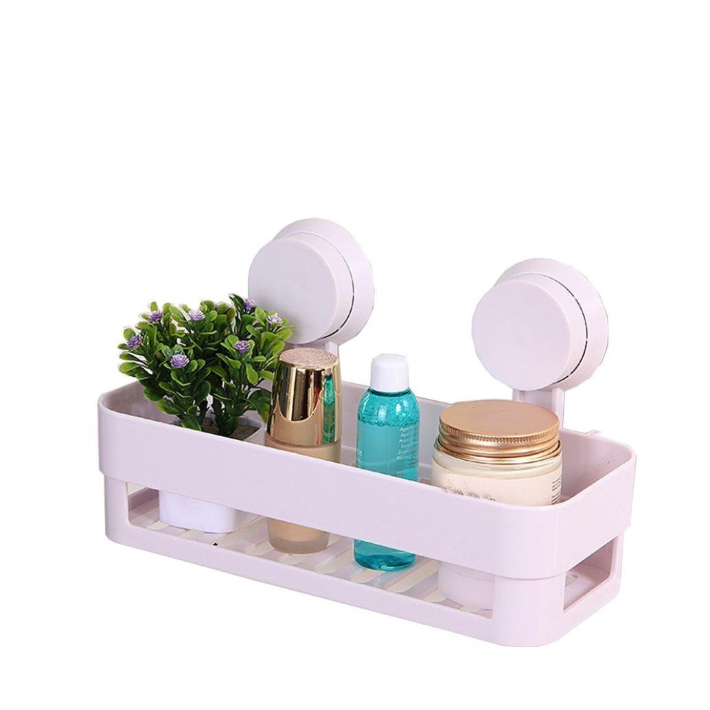Gearmax Bathroom Waterproof Suction Cup Shower Caddy Shower Shelf (White)