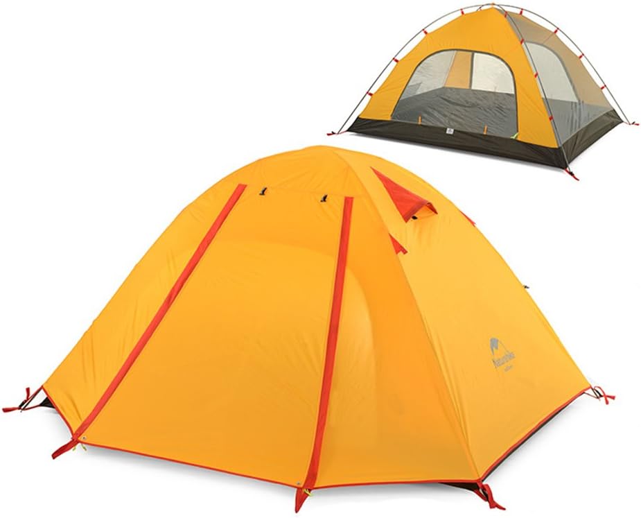 VINQLIQ 2 3 4 Person Double Layer Waterproof Windproof Camping Tent Skylight 3 Season Aluminium Rod for Travel Hiking Hunting Fishing Mountaineering Backpacking