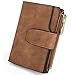 UTO RFID Wallet for Women PU Matte Leather Card Zipper Phone Holder Coin Purse