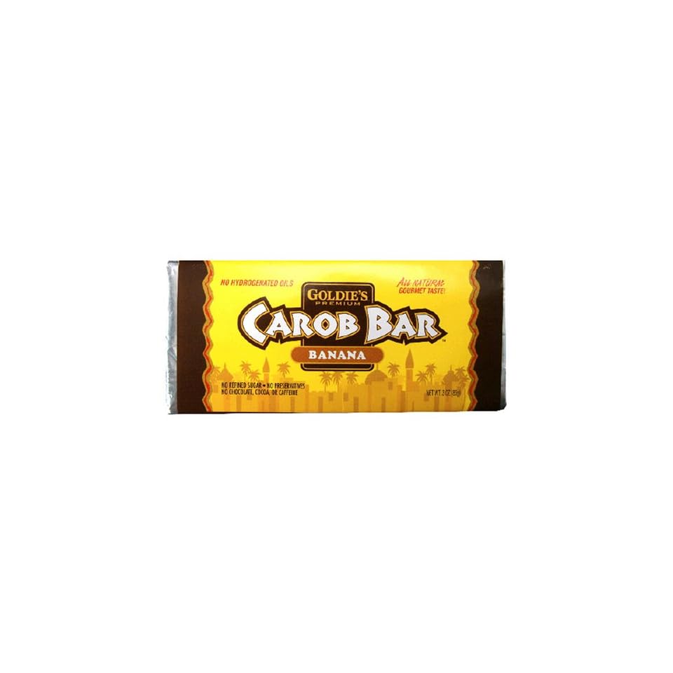 Goldies Premium Carob Bars, Banana, 3 Ounce Bars (Pack of 12) on PopScreen