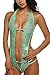 Avidlove Women Lace Teddy Lingerie Underwear V-Neck Babydoll Sleepwear Green Large
