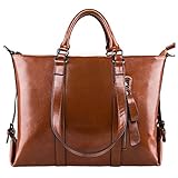 S-ZONE 3-Way Women Genuine Leather Shoulder Bag Work Tote Handbag