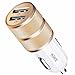 KWE 2.1A / 24W 2-Port Titanium Car Charger for iPhone 6 / 6S Plus / 5S / 5 / 4, iPad, Ipod, Samsung Galaxy, Smart Phones, Tablets (GOLD)