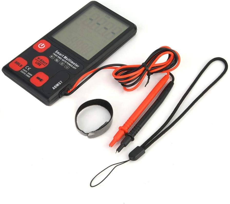 Digital Multimeter, 6000 Counts Multimeter ADMS7 Portable Automatic LCD Display Multimeter with 5.4 x 2.6 x 0.5in Size or Home School Lab
