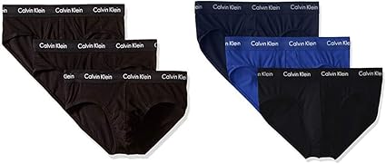 Calvin Klein Men s, Underwear Hip Briefs, 3 Pack Cotton Stretch, 
