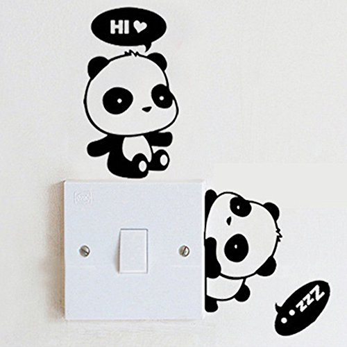 Cute Sleeping Dreaming Panda,Panda Hi,Panda Hello - MacBook Air 11" 13" / MacBook Pro 13" 15" 17" Laptop Vinyl Computer Decal Sticker 3 Pieces