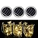 3 Pack - Mason Jar Lights with solar , LED Warm White Solar Fairy Lights, outdoor Solar String Lights of waterproof (Jars Not Included)