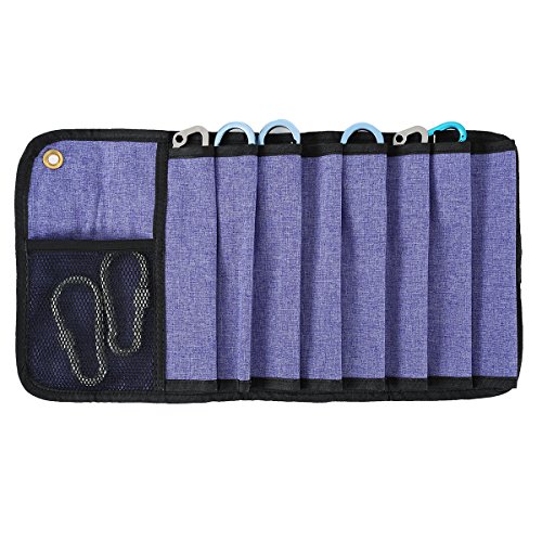 WINOMO Portable Roll Up Bag for Climbing Gear Ice Screws Protector Organizer(Purple) - Thumbnail 4