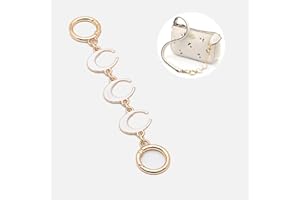 PYIDI Purse Strap Extender, Chain Strap for Purse, Bag Strap Extender, Purse Chain Extender, Chain Purse Strap, Bag Extender Purse Strap, Extender Purse Strap (White Crescent)