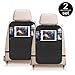 Car Back Seat Protector, Komake Waterproof Seat Back Cover Organizer Auto Kick Mats with 4 Large Pocket Storage, Toys Tablet Holder for Children Kids Cartoon Movies Journey(2 Pack) (Black)