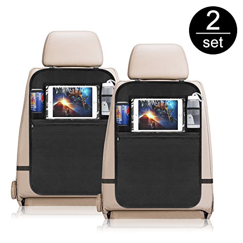 Car Back Seat Protector, Komake Waterproof Seat Back Cover Organizer Auto Kick Mats with 4 Large Pocket Storage, Toys Tablet Holder for Children Kids Cartoon Movies Journey(2 Pack) - Thumbnail 5