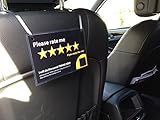 (Set of 2) Uber Lyft Headrest 5 Star Ratings Decal Sign Rideshare Car Display Cards