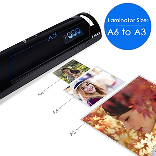 A6/A4/A3 Thermal Laminator, Laminating Machine with Two Roller System, Jam-Release Switch and Automatic Shut off Function, Fast Warm-up, Quick Laminating Speed, for Home, Office and School - Thumbnail 4