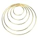 eBoot Set of 5 Pieces Assorted Metal Hoops Metal Rings for Dream Catcher, 2 Inch, 3 Inch, 4 Inch, 5 Inch, 6 Inch (Gold)