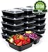 Safeware Meal Prep 2 Compartment Containers with Lids-28oz [50 Set] Ideal-Lunch Containers, Food Prep Containers, Food Storage Bento Box, Portion Control | Stackable | Microwave | Dishwasher | Freezer
