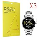 Fossil Q Marshal Screen Protector, Lamshaw Premium High Definition Ultra Clear Anti-Glare Screen Protector for Fossil Q Marshal (3 pack)