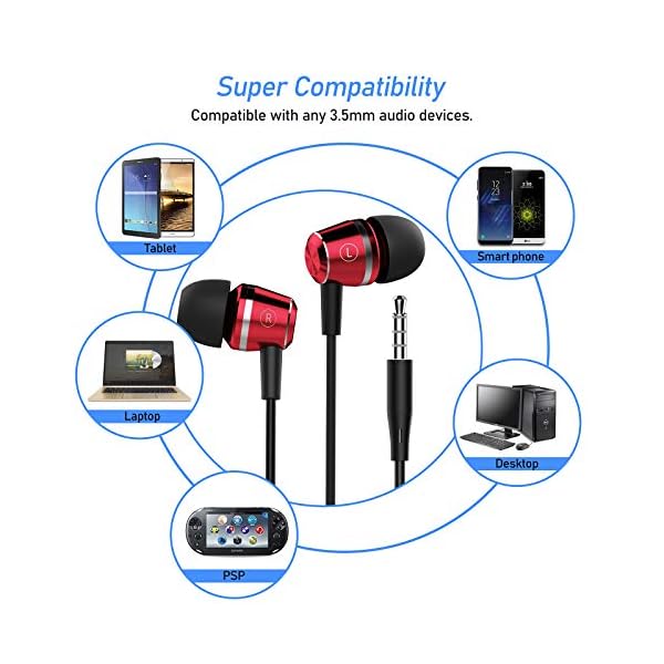 Blukar-Earphones-In-Ear-Headphones-Earphones-with-High-Sensitivity-Microphone-Noise-Isolating-High-Definition-Pure-Sound-for-iPhone-iPod-iPad-MP3-Players-Galaxy-etc Blukar Earphones, In-Ear Headphones Earphones High Sensitivity Microphone - Noise Isolating, High Definition, Pure Sound…