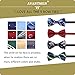AVANTMEN Pre-tied Adjustable Men's Bow Ties Solid Mixed Color Satin Assorted Boys Bowties in Bulk 9PCS-C