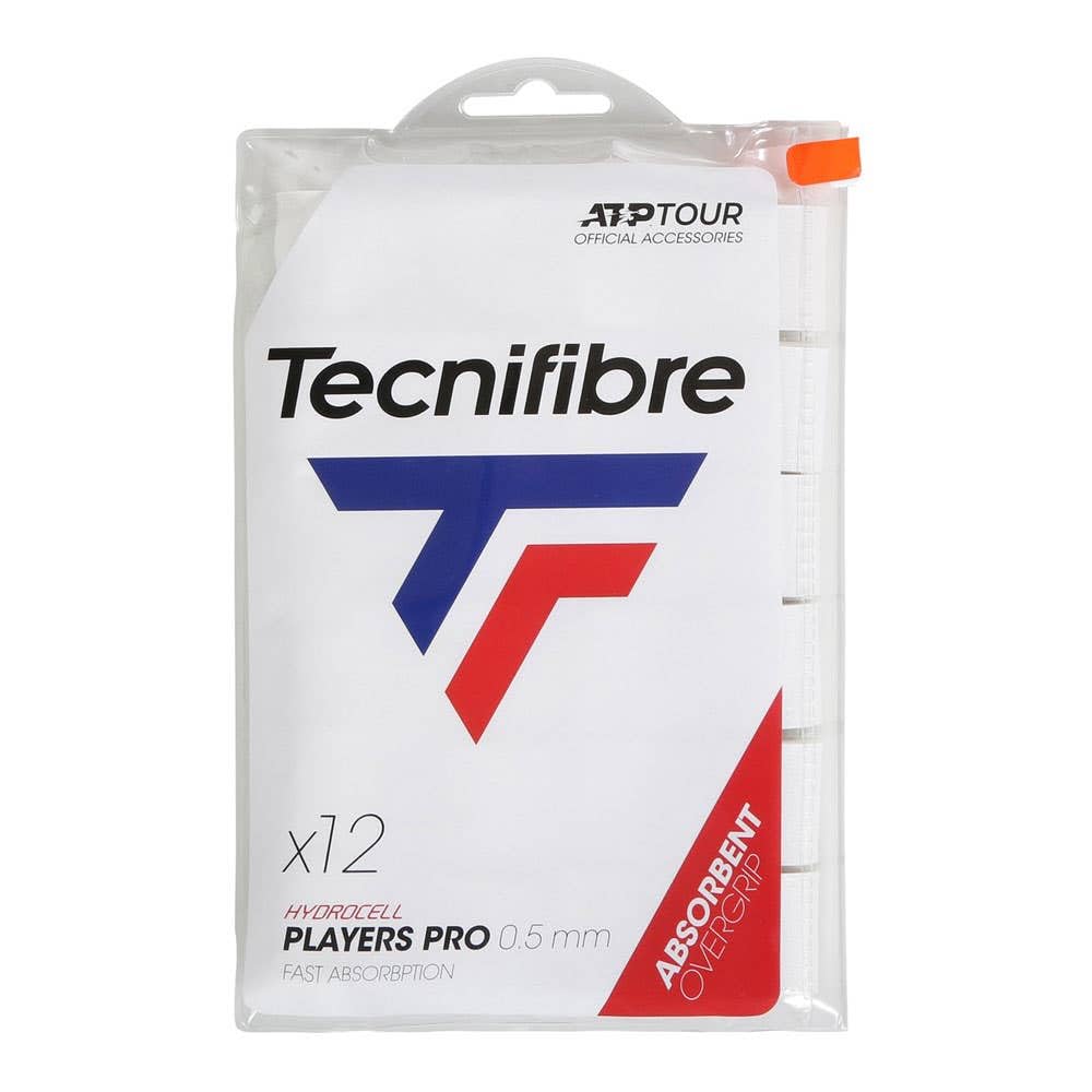Tecnifibre Players Pro Tennis Grip White (Bag of 12 Grips)