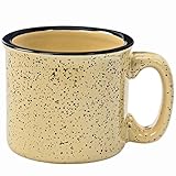 Santa Fe Ceramic Campfire Coffee Mug in Fleck Sand Beige 12 oz.