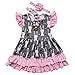 So Sydney Toddler Girls 3 Pc Spring Easter Bunny Ruffle Dress Necklace Headband