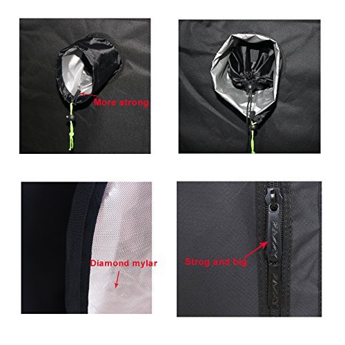 Zazzy 60"x60"x78" Plant Growing Tents 600D Mylar Hydroponic Indoor Grow Tent