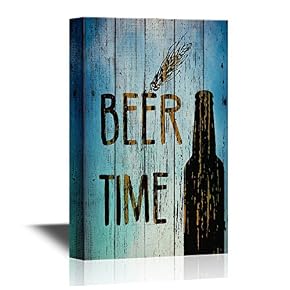 Bottle of Beer on Vintage Style Wood Background