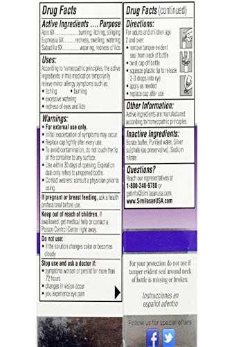 Similasan Eye Drop Relief Allergy, 0.33 oz | Keep Eyes Healthy