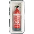 NuovaRade 196666, White Nuova Rade Storage Case for Fire Extinguisher 2lbs, with Transparent Door, 2 lbs