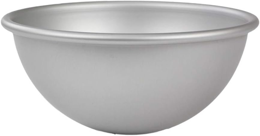 PME BALL063 Aluminum Ball/Hemisphere Pan, 6 x 3-Inch Anodised Aluminium Cake Tin, Silver, 6" / 15cm