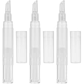 Healeved 3pcs Pens Refillable Makeup Tools for Foundation Lip Gloss and Cuticle Oil Versatile Travel Applicators Silicone Tips for