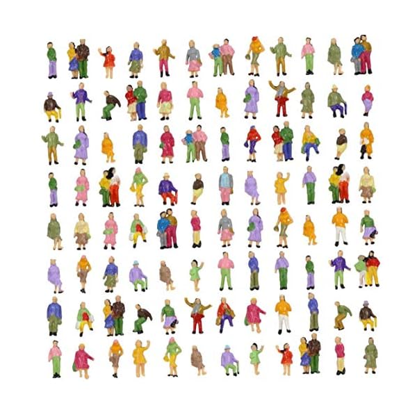 asdfwe New 100pcs Gemalte Modellbahn Menschen Figuren Spur N (1 Bis 150) – Bild 5