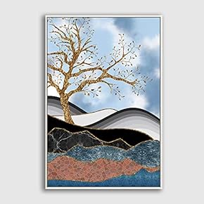 Framed Home Artwork Abstract Colorful Scenery for Living Room Bedroom