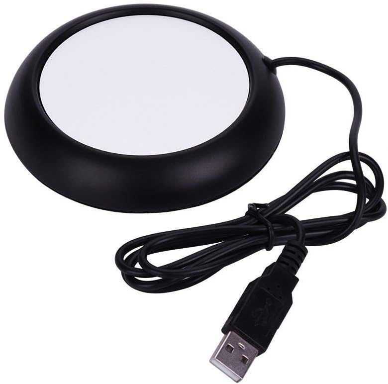 KSTE KSTE USB Wood Grain Cup Warmer Heat Beverage Mug Mat Office Tea Coffee Heater Pad Black