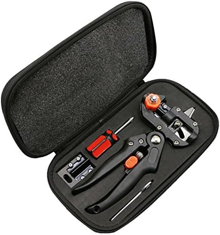VCCA Garden Grafting Pruning Shear Scissors Pruner Tool Kit for Plant Branch Twig Vine Fruit Tree Graft Omega / U / V Type Cutting Blade