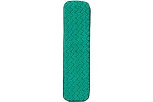 Rubbermaid Commercial HYGEN Microfiber Dust Mop Pad, 18", Green, FGQ41200GR00