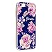 Urberry Iphone 6s Case, Iphone 6 Slim Back Cover, Transparent Rose Print Case for 4.7 Inch Iphone 6/6s with a Screen Protector (C)
