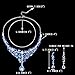 EVER FAITH Deluxe Blue Teardrop Austrian Crystal Pendant Necklace Earrings Set Silver-Tone