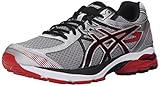 ASICS Men's GEL Flux 3 Running Shoe, Silver/Onyx/Racing Red, 9 M US