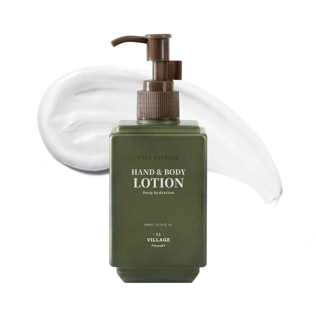 [VILLAGE11FACTORY] WILL REFRESH - HAND & BODY LOTION (300ml) Korean skincare - Vegan Hand and Body Lotion with Eucalyptus & Patchouli Essential Oils for Deep Hydration and Invigorating Scent
