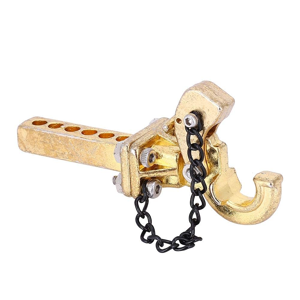 VGEBY RC Trailer Hook, Metal Trailer Hook Accessory Spare Parts Fit for SCX10 RC Crawler(Gold) Model Car Accessories Model Toy