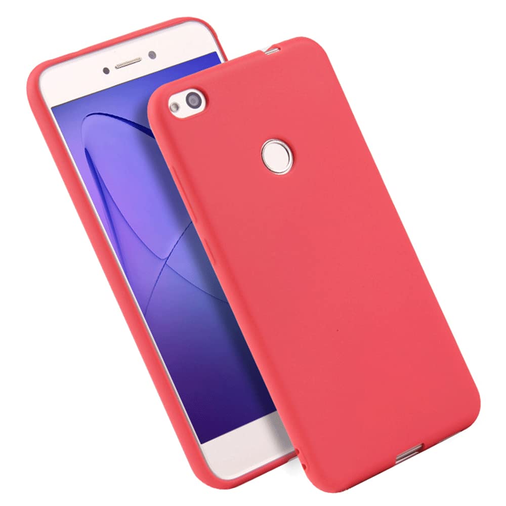 Slim Case for Huawei P8 Lite 2017, Ultra Thin Frosted Soft TPU Protective Cover Shockproof Anti-scratch Dust-proof for Huawei P8 Lite 2017 - Red