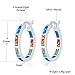 CiNily Womens Rainbow Hoop Earrings for Sterling Silver Plated Small Hoop Earrings Opal Earrings 20mm