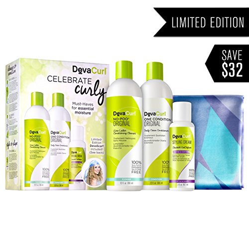 DevaCurl Curly Hair Care Holiday Shampoo and Conditioner Kit