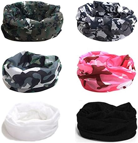 Bundle Military Bandana 6 pack Seamless Style Headwear Scarf Wrap camo army cap - Mixed Sets(6 set Choices) (style 1)