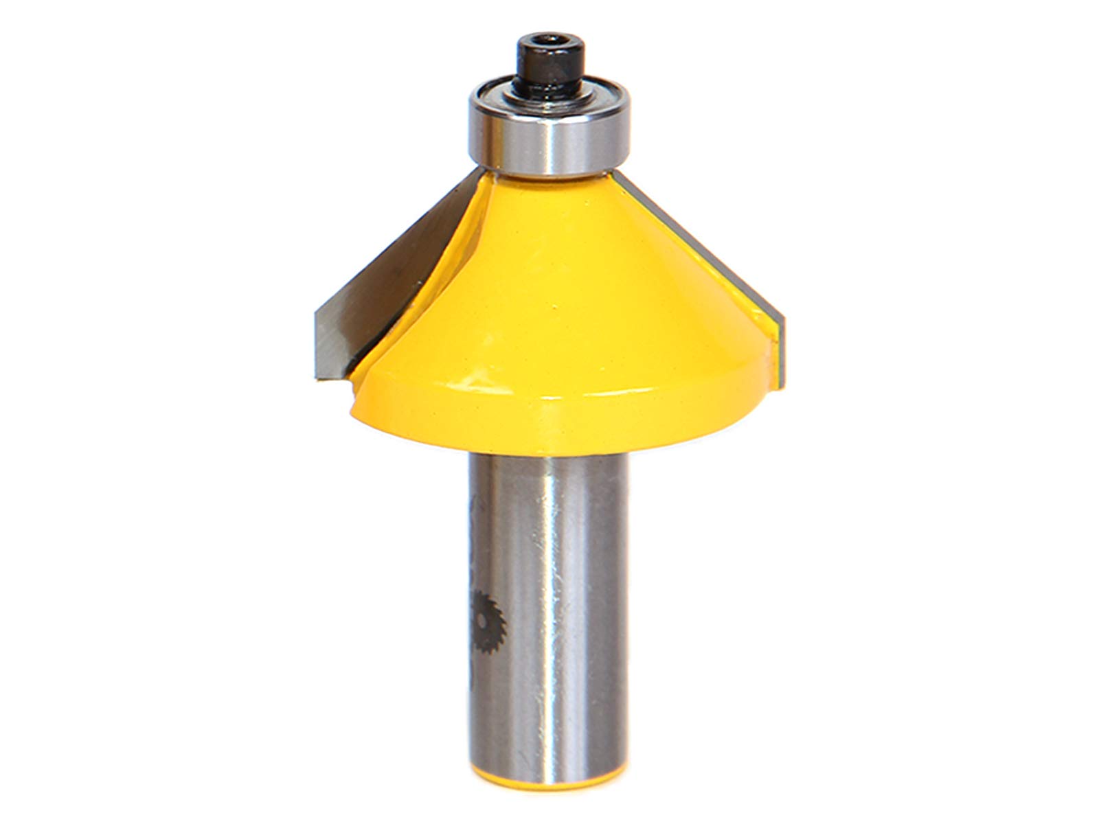 Yonico 13106 - Chamfer Edge Forming Router Bit, Chamfer Angle: 45 Deg., Cutting Height: 1/2" - 1/2" Shank